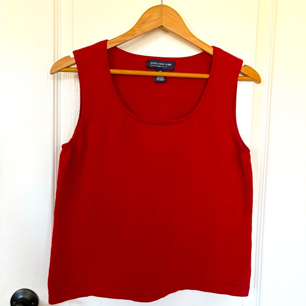 Jones New York Red Knit Vest